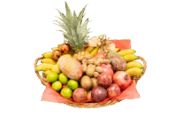 corbeille de fruits frais exotiques